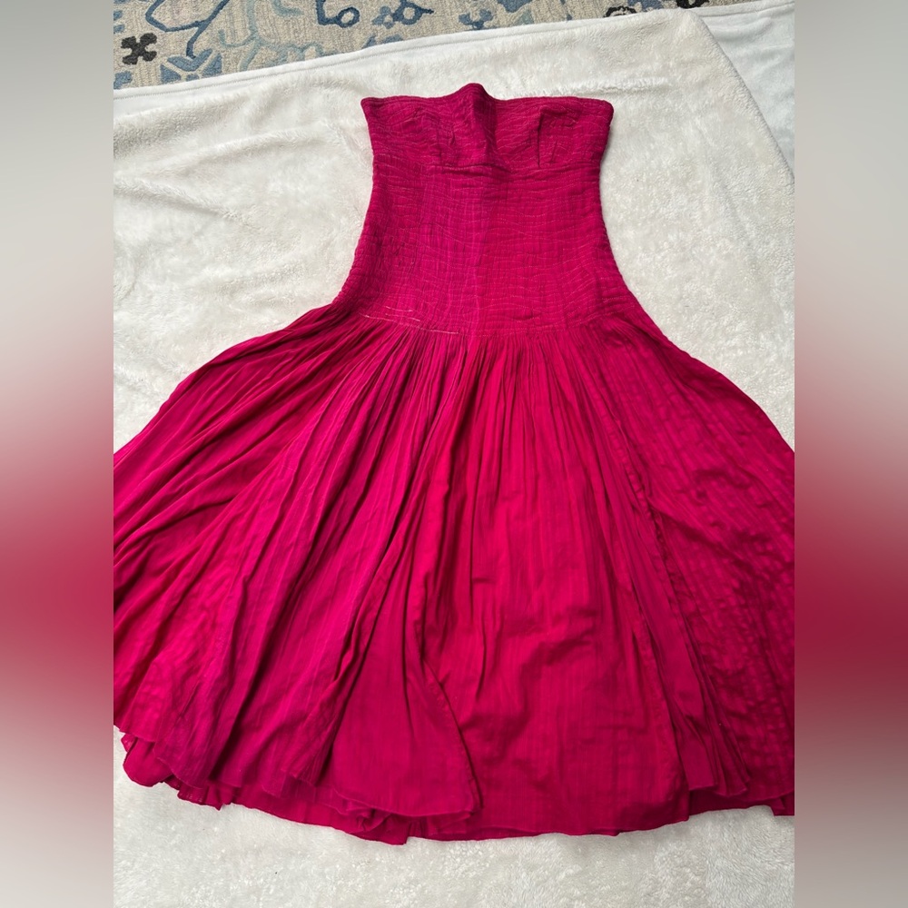 Elegant Gorgeous Fuchsia Pink Strapless DIANE von FURSTENBERG Dress